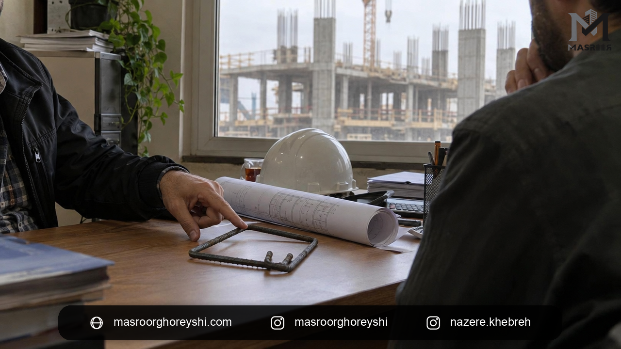 پرسش فنی درباره قلاب خاموت در مصاحبه استخدامی مهندس عمران